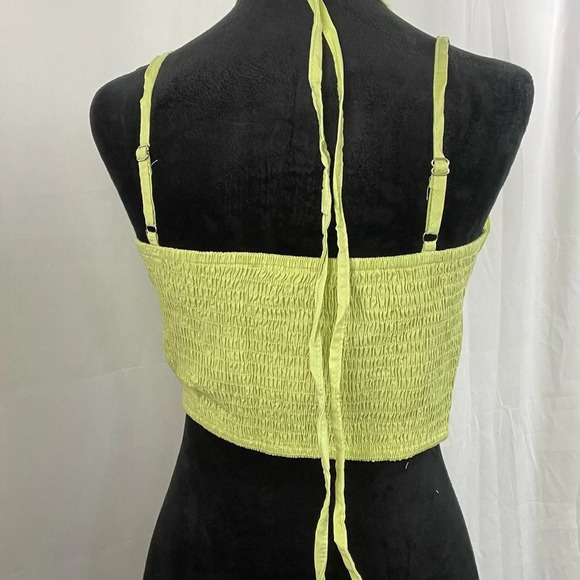 Lime green corset Halter top - Picture 3 of 6